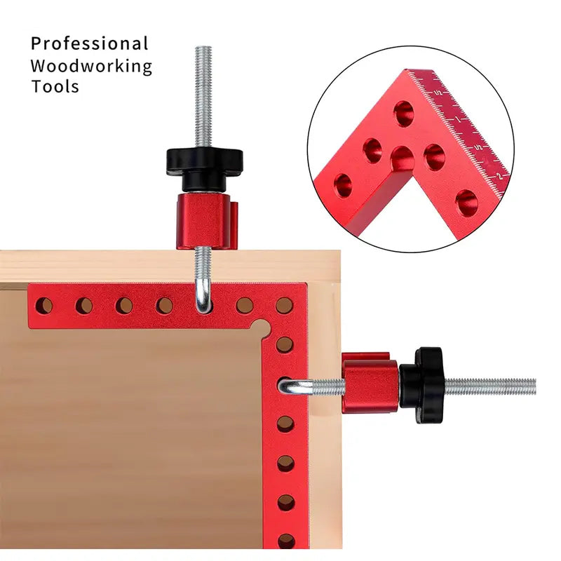 Precision 90° Aluminum Corner Clamp - CNC Woodworking Positioning Square for Cabinets & Frames
