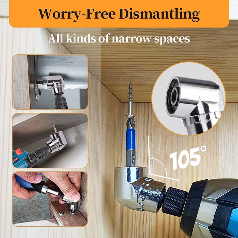 🏆Flash Sale⚡ 70K+ SOLD!🔧105 Degree Right Angle Drill Adapter