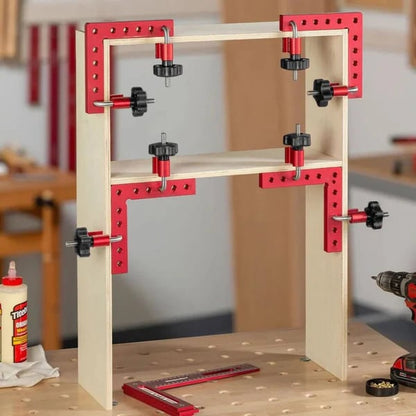 Precision 90° Aluminum Corner Clamp - CNC Woodworking Positioning Square for Cabinets & Frames