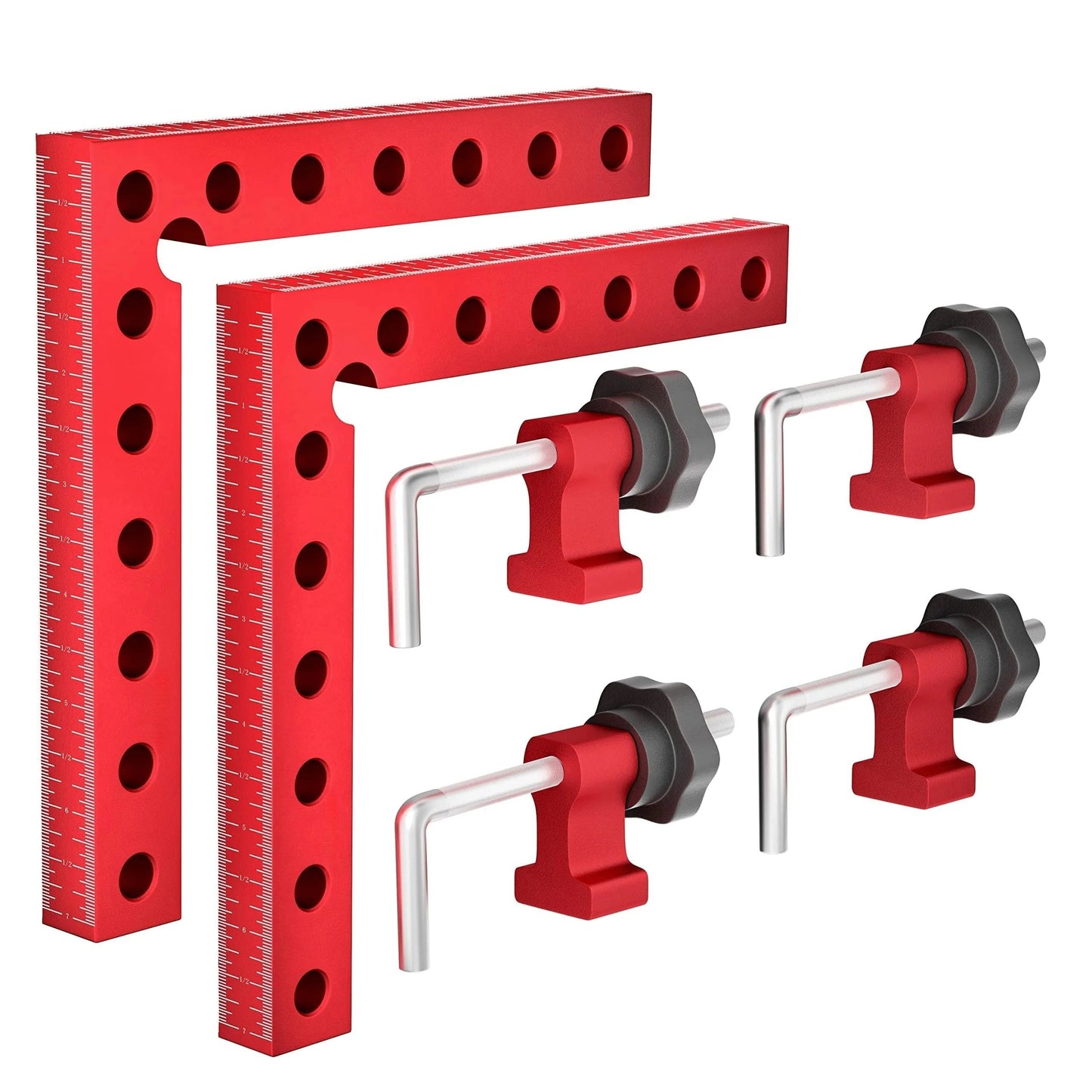 Precision 90° Aluminum Corner Clamp - CNC Woodworking Positioning Square for Cabinets & Frames