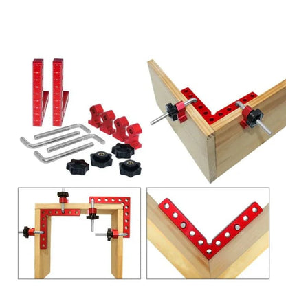 Precision 90° Aluminum Corner Clamp - CNC Woodworking Positioning Square for Cabinets & Frames